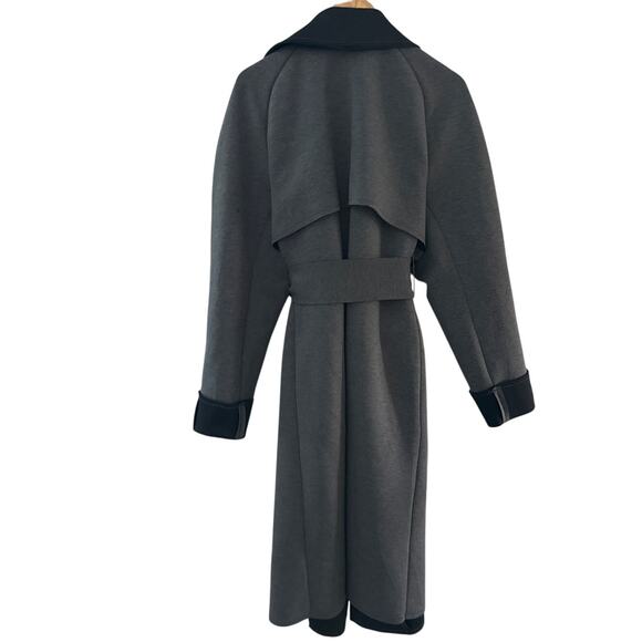 Lane Bryant Classic Collar Belted Colorblock Trench Coat Gray/Black Size 18/20 - Picture 3 of 10